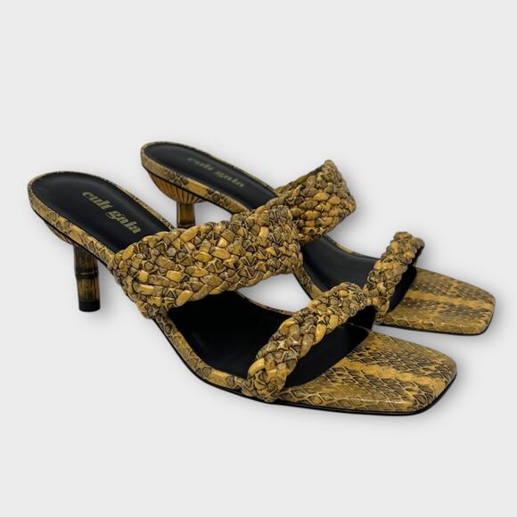 Cult Gaia Women's Kal Kitten Heel Slip On Sandals Size 37.5 NEW - Picture 2 of 11